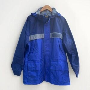 Eddie Bauer Men's Blue Large EBTEK GORE-TEX Outdoor Rain Ski Sports Parka Jacket